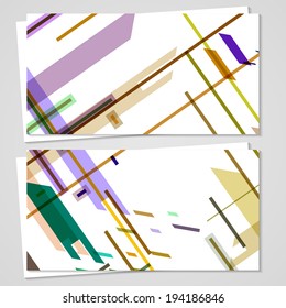 Vector business-card  set for your design, abstract Illustration.