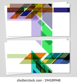 Vector business-card  set for your design, abstract Illustration.