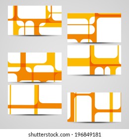 Vector business-card  set for your design, abstract Illustration.