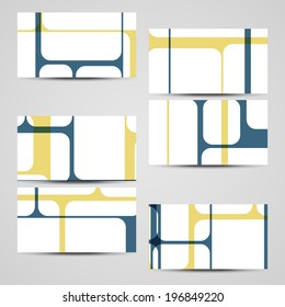 Vector business-card  set for your design, abstract Illustration.