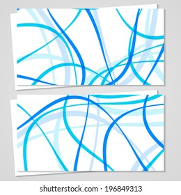 Vector business-card  set for your design, abstract Illustration.