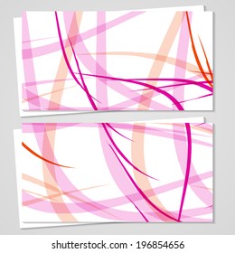 Vector business-card  set for your design, abstract Illustration.