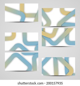 Vector business-card  set for your design, abstract Illustration.