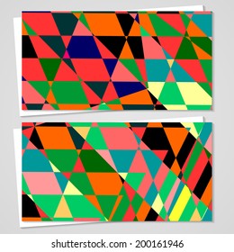 Vector business-card  set for your design, abstract Illustration.
