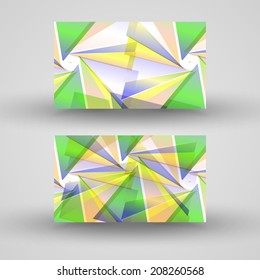 Vector business-card  set for your design, abstract Illustration.