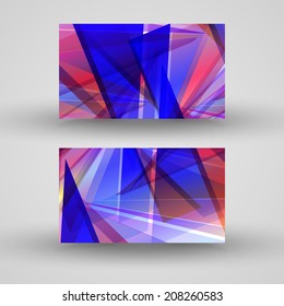 Vector business-card  set for your design, abstract Illustration.