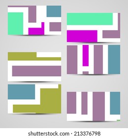Vector business-card  set for your design, vintage abstract Illustration.