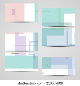 Vector business-card  set for your design, vintage abstract Illustration.