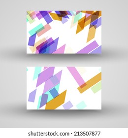Vector business-card  set for your design, abstract Illustration.