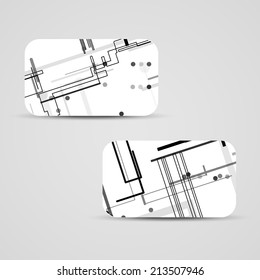 Vector business-card  set for your design, circuit board Illustration.