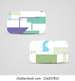 Vector business-card  set for your design, vintage abstract Illustration