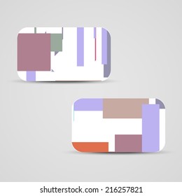 Vector business-card  set for your design, vintage abstract Illustration