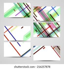 Vector business-card  set for your design, abstract Illustration.