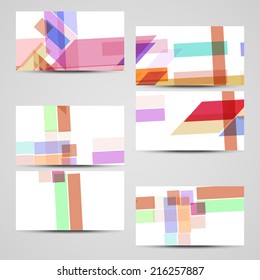 Vector business-card  set for your design, abstract Illustration.