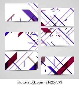 Vector business-card  set for your design, abstract Illustration.