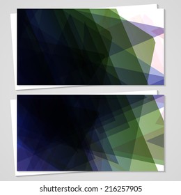 Vector business-card  set for your design, abstract Illustration.