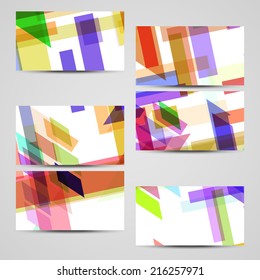 Vector business-card  set for your design, abstract Illustration.