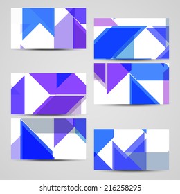 Vector business-card  set for your design, abstract Illustration.