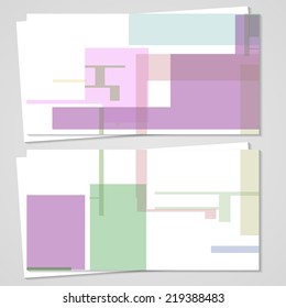 Vector business-card  set for your design, vintage abstract Illustration.