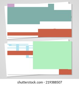 Vector business-card  set for your design, vintage abstract Illustration.