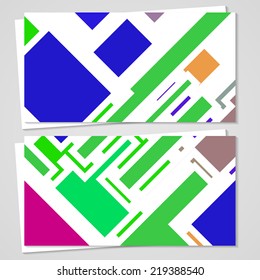 Vector business-card  set for your design, vintage abstract Illustration.