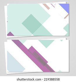 Vector business-card  set for your design, vintage abstract Illustration.