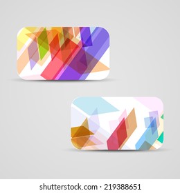Vector business-card  set for your design, abstract Illustration.