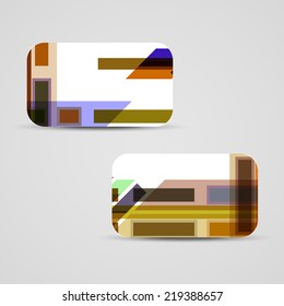 Vector business-card  set for your design, abstract Illustration.