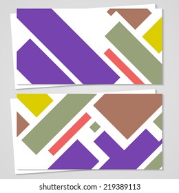 Vector business-card  set for your design, vintage abstract Illustration.