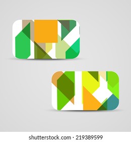 Vector business-card  set for your design, abstract Illustration.