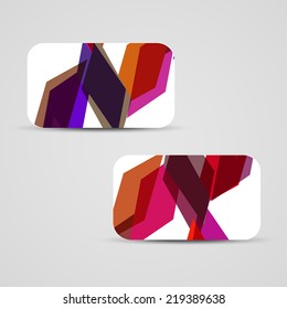 Vector business-card  set for your design, abstract Illustration.