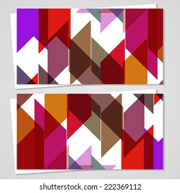 Vector business-card  set for your design, abstract Illustration.