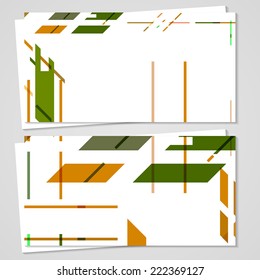 Vector business-card  set for your design, abstract Illustration.