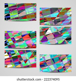 Vector business-card  set for your design, abstract Illustration.
