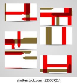 Vector business-card  set for your design, abstract Illustration.