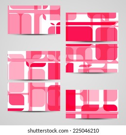 Vector business-card  set for your design, abstract Illustration.