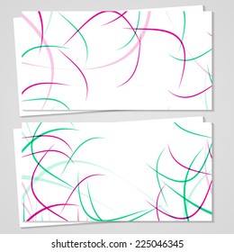 Vector business-card  set for your design, abstract Illustration.