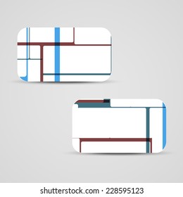 Vector business-card  set for your design, abstract Illustration.