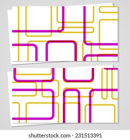Vector business-card  set for your design, abstract Illustration.