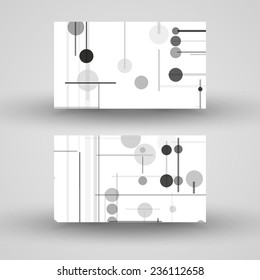 Vector business-card  set for your design, circuit board Illustration.