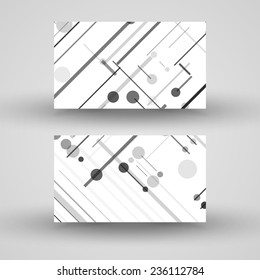 Vector business-card  set for your design, circuit board Illustration.