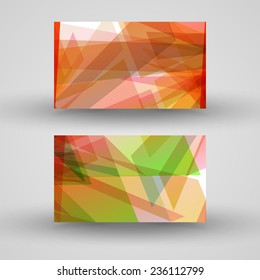 Vector business-card  set for your design, abstract Illustration.