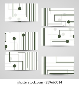 Vector business-card  set for your design, circuit board Illustration.