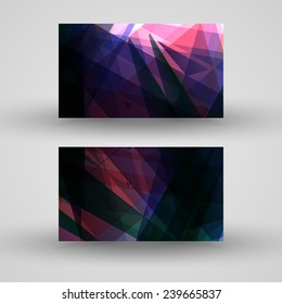 Vector business-card  set for your design, abstract Illustration.