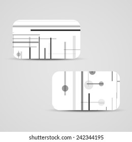 Vector business-card set for your design, circuit board Illustration.