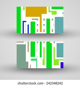 Vector business-card  set for your design, vintage abstract Illustration.
