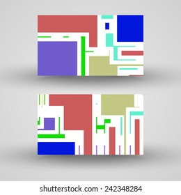 Vector business-card  set for your design, vintage abstract Illustration.
