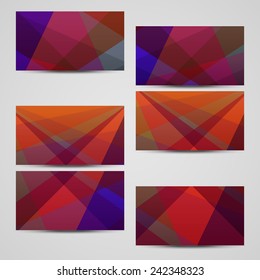 Vector business-card  set for your design, abstract Illustration.