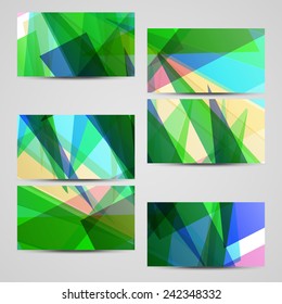 Vector business-card  set for your design, abstract Illustration.