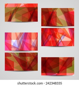 Vector business-card  set for your design, abstract Illustration.